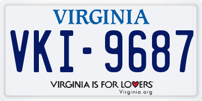 VA license plate VKI9687