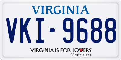 VA license plate VKI9688