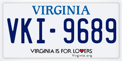 VA license plate VKI9689