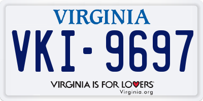 VA license plate VKI9697