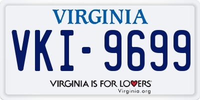 VA license plate VKI9699