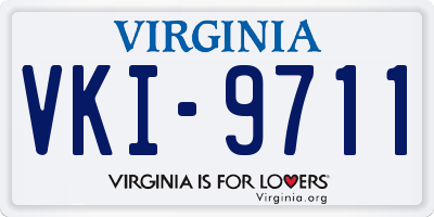 VA license plate VKI9711