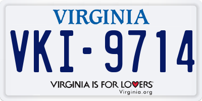 VA license plate VKI9714