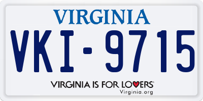 VA license plate VKI9715