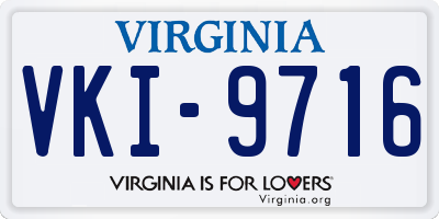 VA license plate VKI9716