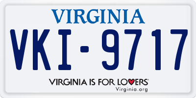 VA license plate VKI9717