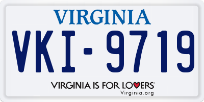 VA license plate VKI9719