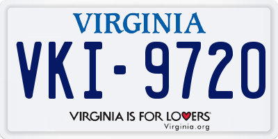 VA license plate VKI9720