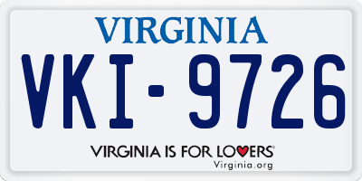 VA license plate VKI9726