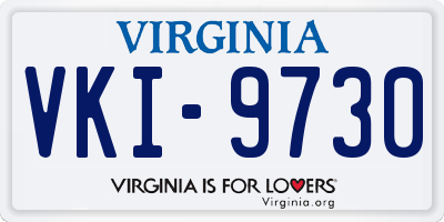 VA license plate VKI9730