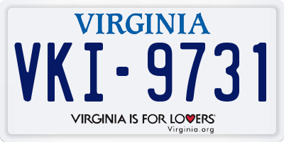 VA license plate VKI9731