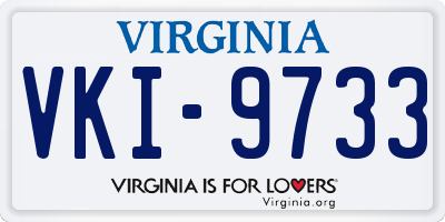 VA license plate VKI9733