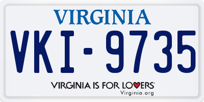 VA license plate VKI9735