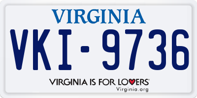 VA license plate VKI9736