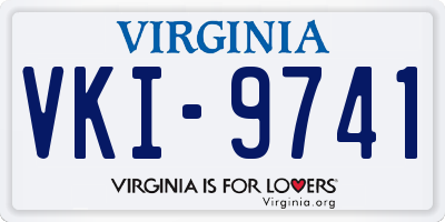 VA license plate VKI9741