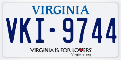 VA license plate VKI9744