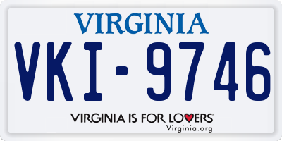 VA license plate VKI9746