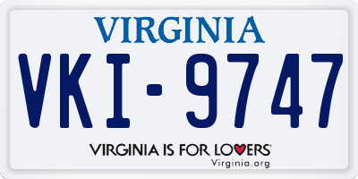 VA license plate VKI9747