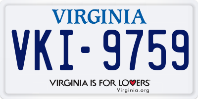 VA license plate VKI9759