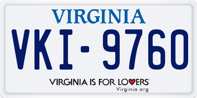 VA license plate VKI9760