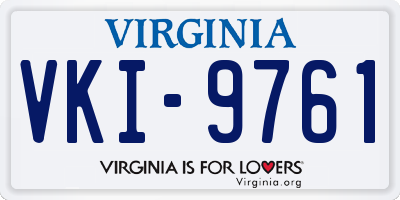 VA license plate VKI9761