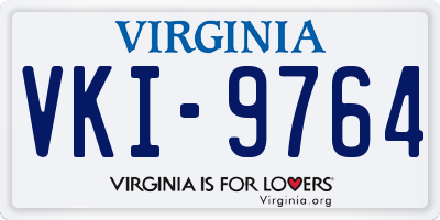 VA license plate VKI9764