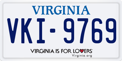 VA license plate VKI9769