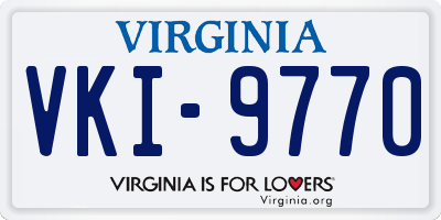 VA license plate VKI9770