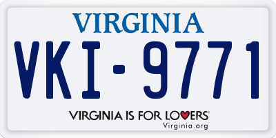 VA license plate VKI9771
