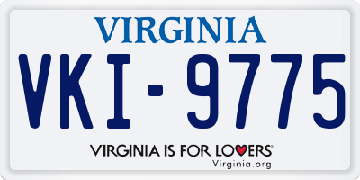 VA license plate VKI9775