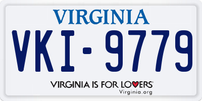 VA license plate VKI9779