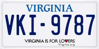 VA license plate VKI9787