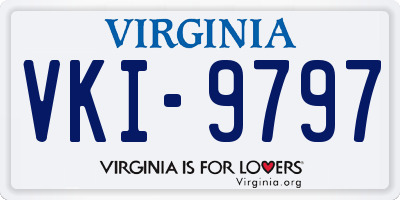 VA license plate VKI9797