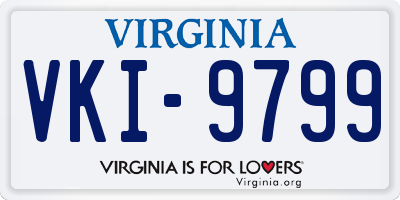 VA license plate VKI9799