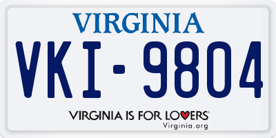 VA license plate VKI9804