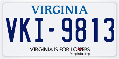 VA license plate VKI9813