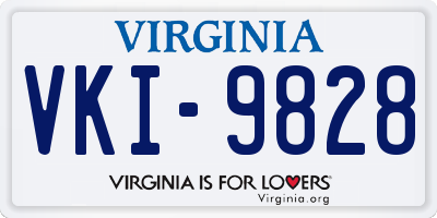 VA license plate VKI9828