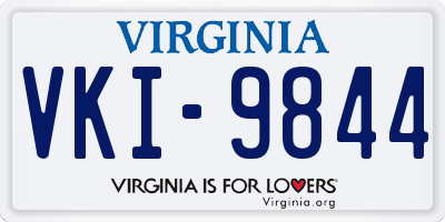 VA license plate VKI9844