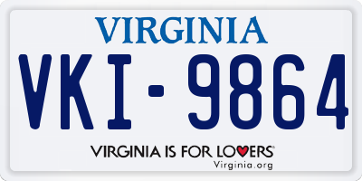 VA license plate VKI9864