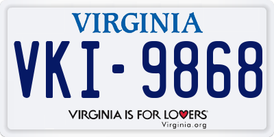 VA license plate VKI9868