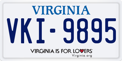 VA license plate VKI9895
