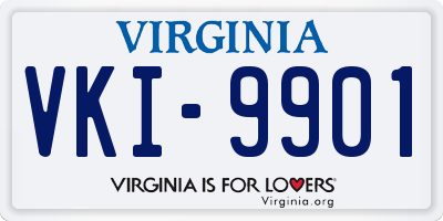 VA license plate VKI9901
