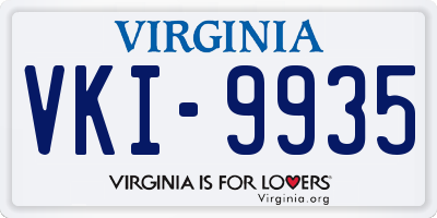 VA license plate VKI9935