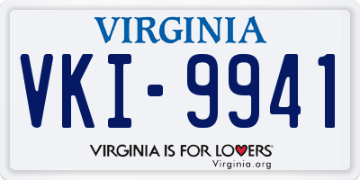VA license plate VKI9941
