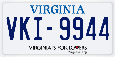 VA license plate VKI9944