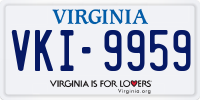 VA license plate VKI9959
