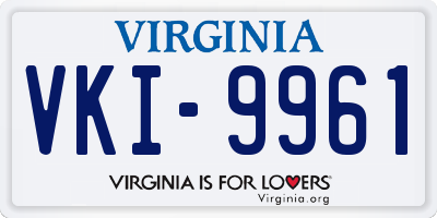 VA license plate VKI9961