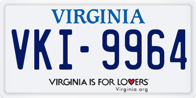 VA license plate VKI9964