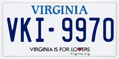 VA license plate VKI9970