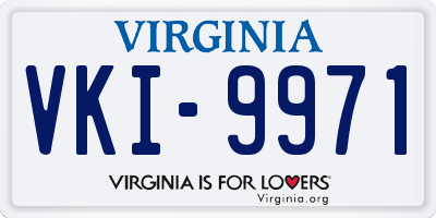 VA license plate VKI9971